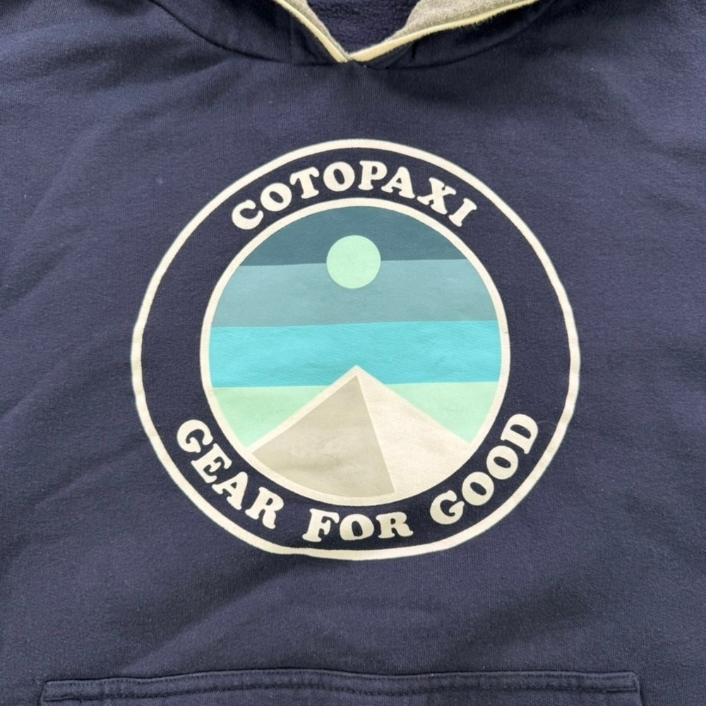 Cotopaxi Gear For Good Navy Blue Logo Hoodie Sweatshirt Womens Large Outdoors - Picture 5 of 12